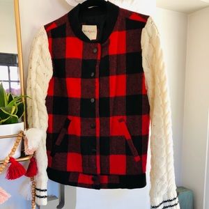Thread & supply flannel sweater jacket
